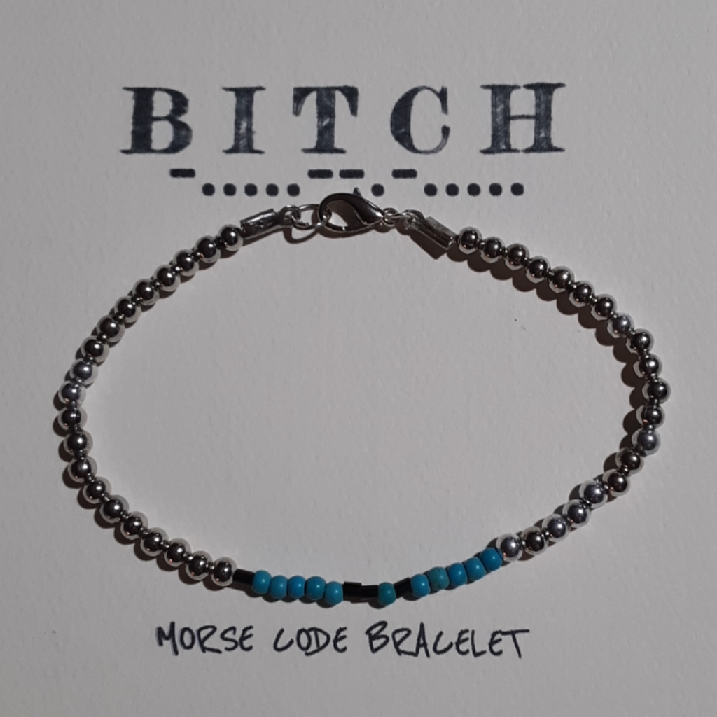 Bitch Morse Code Bracelet